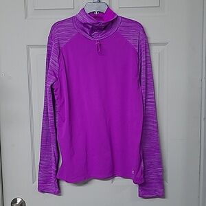 Under Armour Women's Top Purple ColdGear Semi-fitted Adjustable Funnel Neck XL